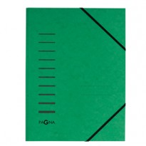 Cartellina verde con elastico in cartoncino A4 PAGNA 24001-03