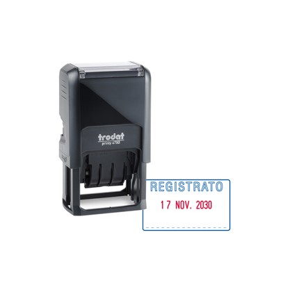 Timbro Printy 4750/1 4.0 41x24mm DATARIO+REGISTRATO autoinch. TRODAT 141075