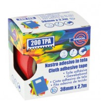 Nastro adesivo telato TPA rosso 200 38mmx2,7mt Eurocel 016214314