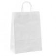 25 shoppers carta 36x12x41CM bianco neutro cordino 031519