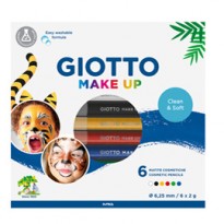 Set 6 matite cosmetiche Make Up colori classici mina da  6,5mm Giotto 474000