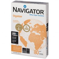 CARTA NAVIGATOR organizer 4 Fori A4 80gr 500FG 210X297mm 88501 - Conf da 5 pz.