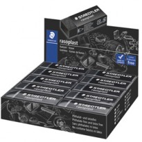 Box 20 gomme Rasoplast 526 B20-9 dim.63x13x23mm nera per matita Staedtler 526B20-9