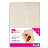 Confezione da 10 fogli carta riso GR 25 50x70cm bianco CWR 08051