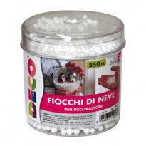 Barattolo 350ml palline neve in polistirolo 10958 DECO 10958