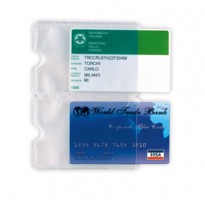 Busta porta card 2P TRASP. 2 tasche 5,8X8,7CM Sei rota 484302 - Conf da 50 pz.