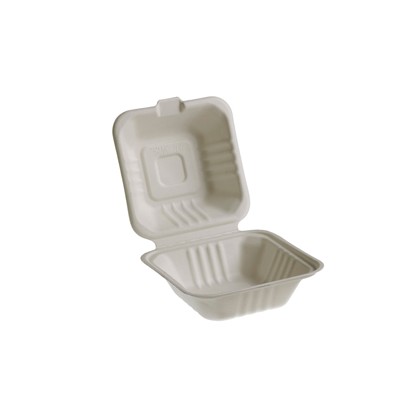 50 Vaschette Hamburger box 15x15cm Take away BIO Leone Q2022