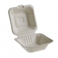 50 Vaschette Hamburger box 15x15cm Take away BIO Leone Q2022