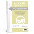Ricambi c/rinforzo ecologico f.to A4 100gr 40fg 1 rigo c/margine Favini A476404