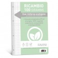 Ricambi c/rinforzo ecologico f.to A4 100gr 40fg 4mm Favini A474404