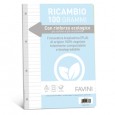 Ricambi c/rinforzo ecologico f.to A4 100gr 40fg 1 rigo Favini A477404