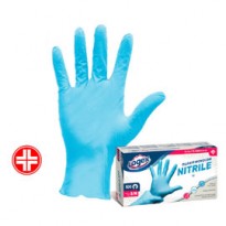 Scatola 100 guanti in nitrile non talcato tg. M/L azzurro uso medicale B6LX-3476V03 NEW