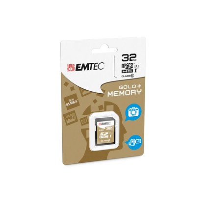 SDHC EMTEC 32GB CLASS 10 GOLD + ECMSD32GHC10GP