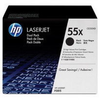 SCATOLA 2 TONER NERO HP LASERJET CE255X LASERJET P-3015DN 12.500PG CE255XD