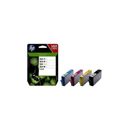 HP 364 CMYK INK CARTRIDGE COMBO 4-Pack N9J73AE