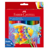 ASTUCCIO 24 PASTELLI COLORATI ACQUERELLABILI RED RANGE FABER CASTELL 114425