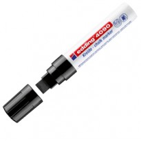 Marcatore EDDING 4090 punta scalpello gesso liquido nero E-4090 001