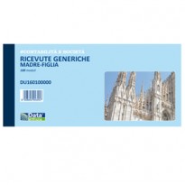 Blocco ricevute generiche madre-figlia 100 copie 10x21,5cm DU160100000 DU160100000 - Conf da 5 pz.