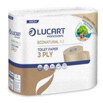 Pacco 4 rotoli Carta Igienica 270 strappi EcoNatural 4.3 Lucart Plastic Free 811C54J