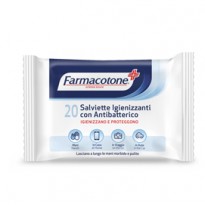 Busta da 20 Salviette igienizzanti con antibatterico Farmacotone 3590FC