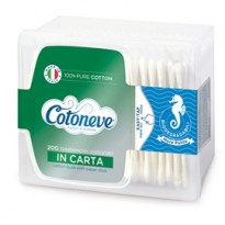 Cofanetto da 200 bastoncini con cotone Cotoneve 1605CV