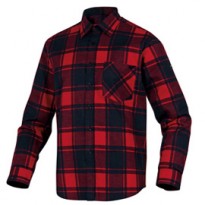 Camicia da lavoro Ruby in flanella di cotone Tg. M rosso nero RUBYROTM