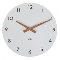 Orologio da parete D30cm bianco/legno HorMilena Alba HORMILENA BC