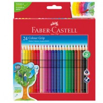 Astuccio 24 pastelli colorati acquerellabili Color Grip Faber Castell 112470