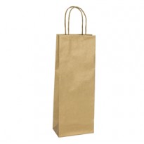 20 shoppers carta biokraft 14X9X38cm portabottiglie oro 087035