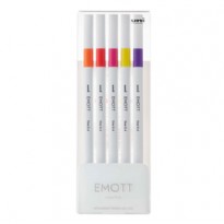 Astuccio 5 fineliner EMOTT tratto 0.4mm colori ass. Passion Uni Mitsubishi M PEM-SY 5C 2