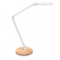 Lampada a led Giant bianco con base in legno 2003505301