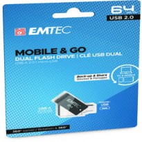 Emtec Dual USB2.0 micro-USB T260 64GB ECMMD64GT262B