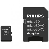 PHILIPS MICRO SDXC CARD 64GB CLASS 10 INCL. ADAPTER PHMSDM64GXC10U1