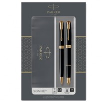 Gift Set DUO Sonnet Black GT + stilografica M + Sfera M Parker 2093371