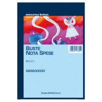 Blocco Buste-Nota spese 25 buste staccabili 23x16cm Data Ufficio 666600000 - Conf da 10 pz.