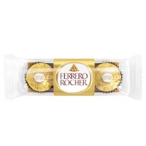 Confezione da 3 praline ciocco/nocciola Rocher Ferrero-prodotto stagionale FERO3 - Conf da 16 pz.
