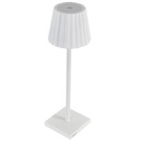 Lampada da tavolo a LED in alluminio e PMMA bianco L1776619