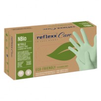 Conf 100 Guanti in nitrile bio tg S verde pastello Reflexx NBio/S(7)