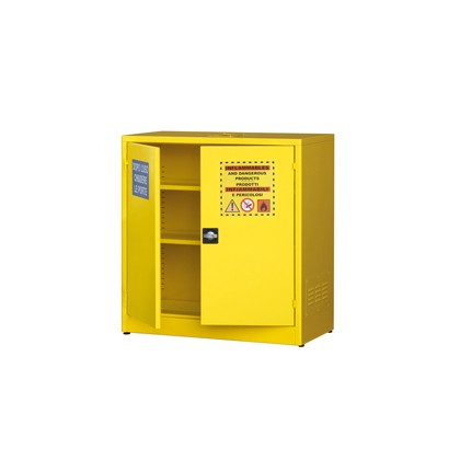 Armadio di sicurezza per liquidi infiammabili 107,5x50x110cm giallo ARM003B