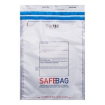 100 Sacchetti di sicurezza bianchi Safe Bag per corrieri K70 14,4x24+4cm 68281