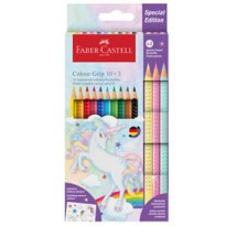 Astuccio 10+3 matite Colour Grip colori assortiti Faber Castell 201542