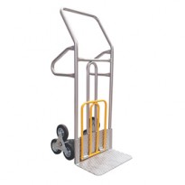 Carrello saliscale in acciaio portata max 280kg grigio/giallo C059