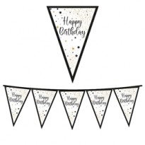 Festone bandiere Happy Birthday lungh.3mt Big Party 74487