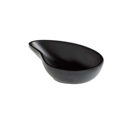 Ciotola a goccia fingerfood in melamina nera 10x6,5x2,4 cm Leone T8165.Z