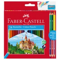 Astuccio 24 matite colorati eco Il Castello+3 bicolor Faber Castell 110324