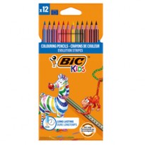 Astuccio 12 matite Evolution Stripes colori assortite BIC 9505222