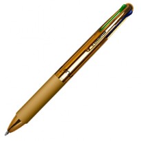 Penna sfera 4 colori 4 Multi 1.0mm Chrome metallic gold OSAMA OW 84018515 - Conf da 12 pz.