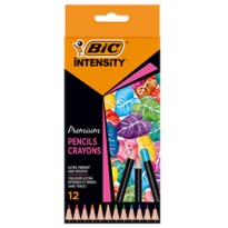 Astuccio 12 matite Intensity Wood Premium colori assortiti BIC 951844
