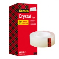 Value Pack 7+1 Nastri adesivi 19mmx33m Scotch Crystal Clear 600 7100026961