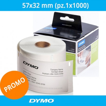 Etichette originali Dymo LabelWriter - removibili - 89x41 mm - bianco - S0722560 (pz.1x300)